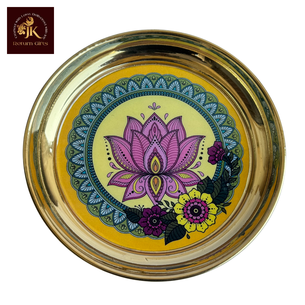 Pichwai Brass Plate