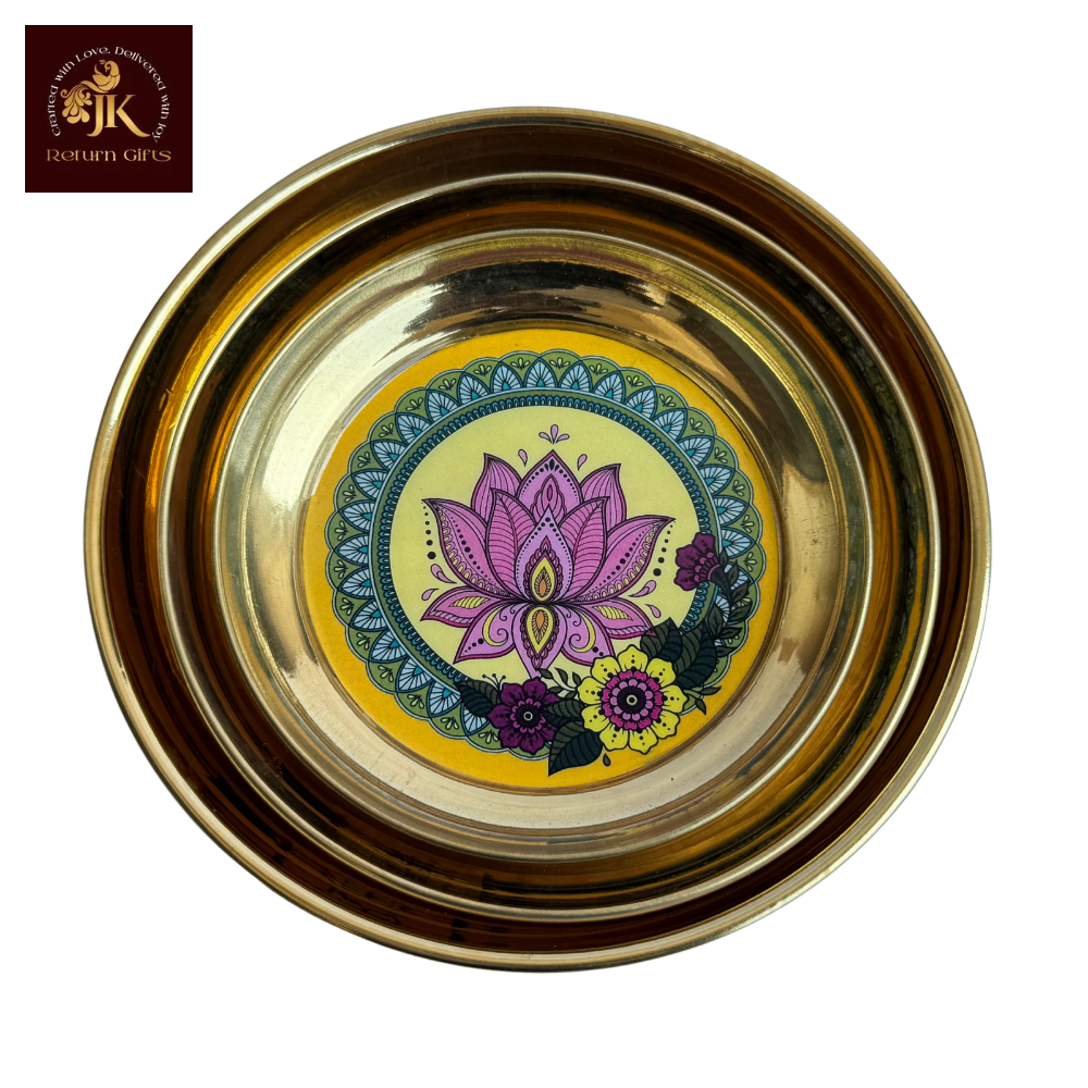 Pichwai Brass Plate