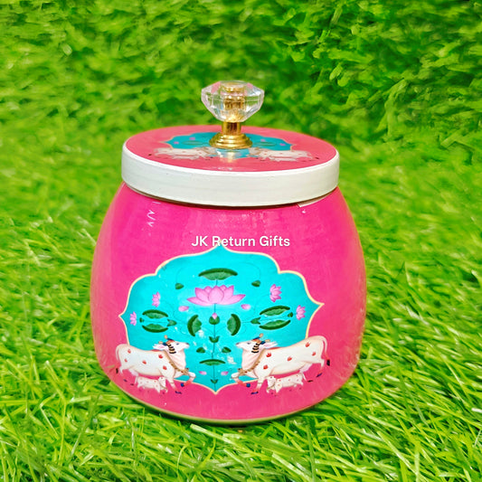 Pichwai Metal Jars