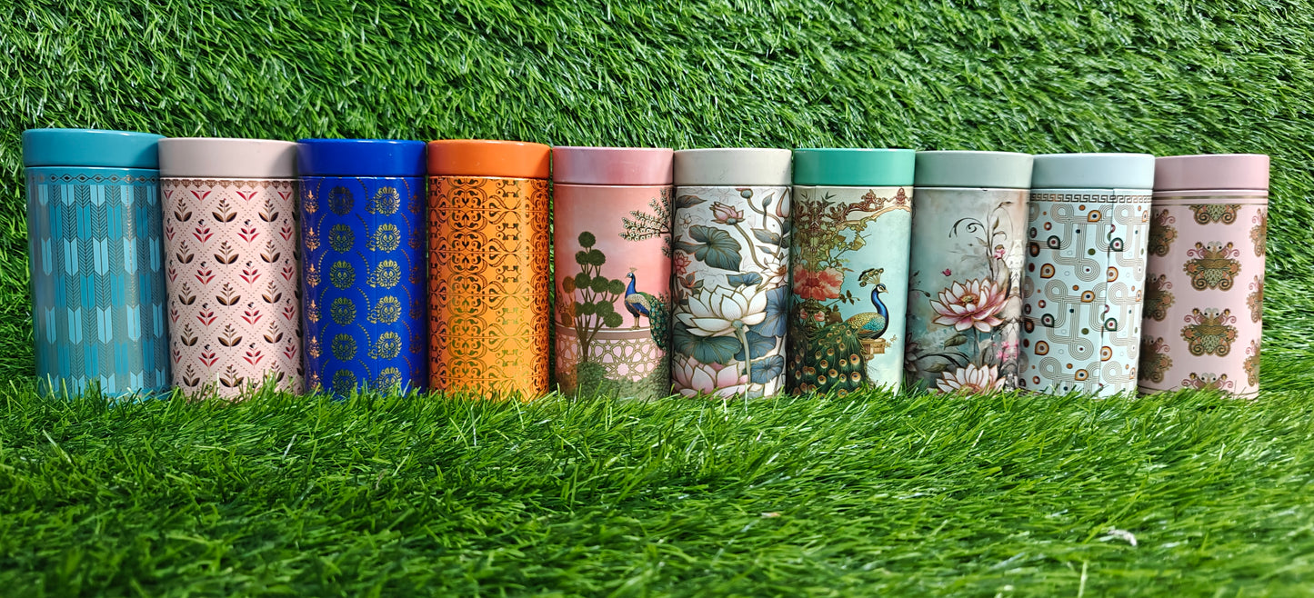 Printed Tin Jar - 6 inch | Budget Friendly Return Gifts
