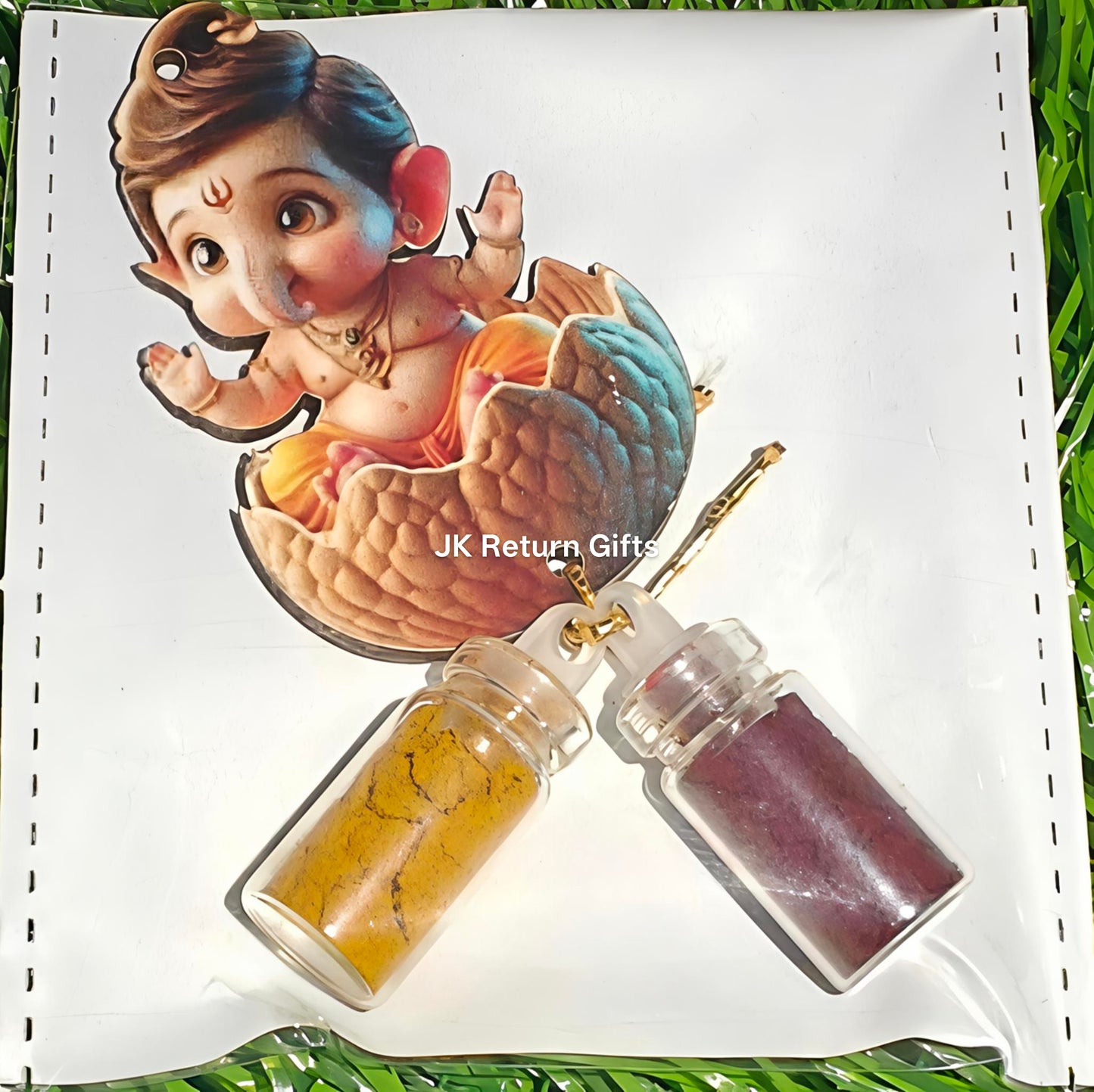 Vibrant Haldi Kumkum set with Magnet - Unique return gifts for any occasion!