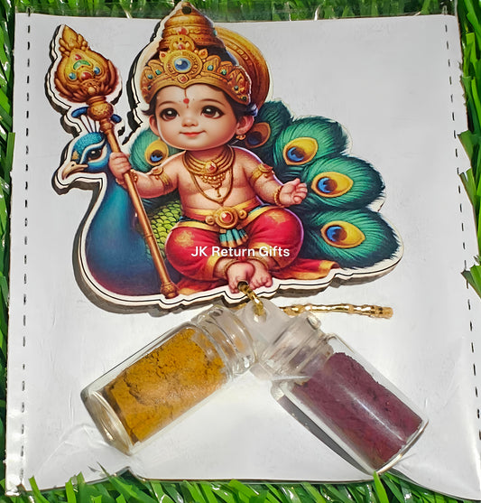 Vibrant Haldi Kumkum set with Magnet - Unique return gifts for any occasion!