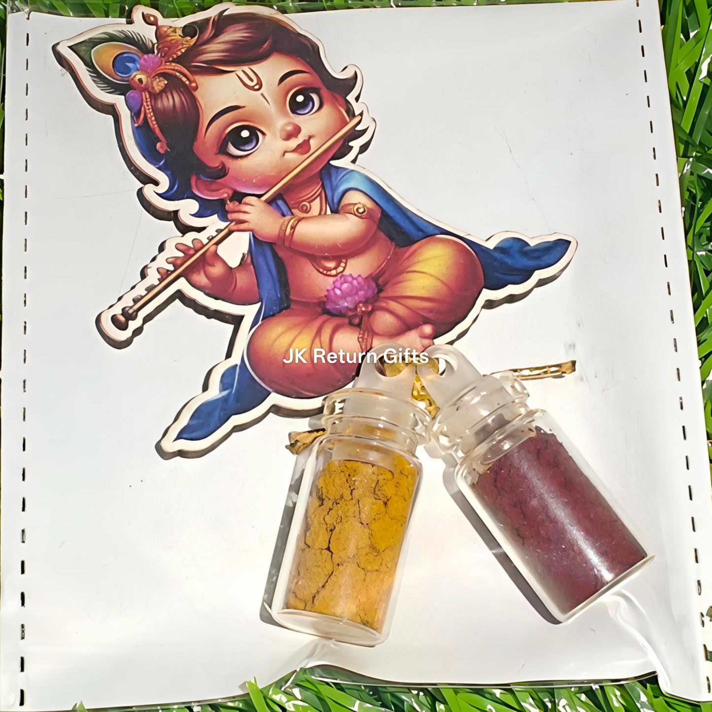 Vibrant Haldi Kumkum set with Magnet - Unique return gifts for any occasion!