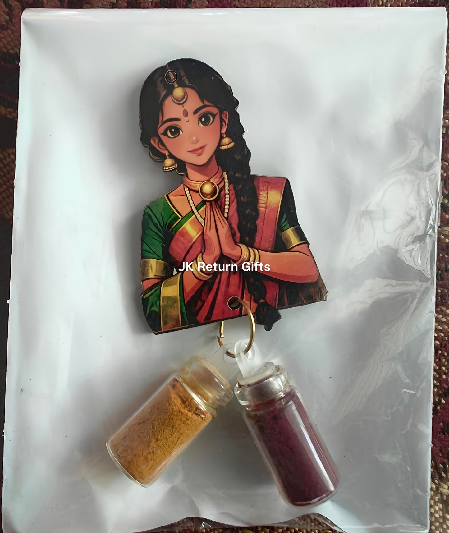 Vibrant Haldi Kumkum set with Magnet - Unique return gifts for any occasion!