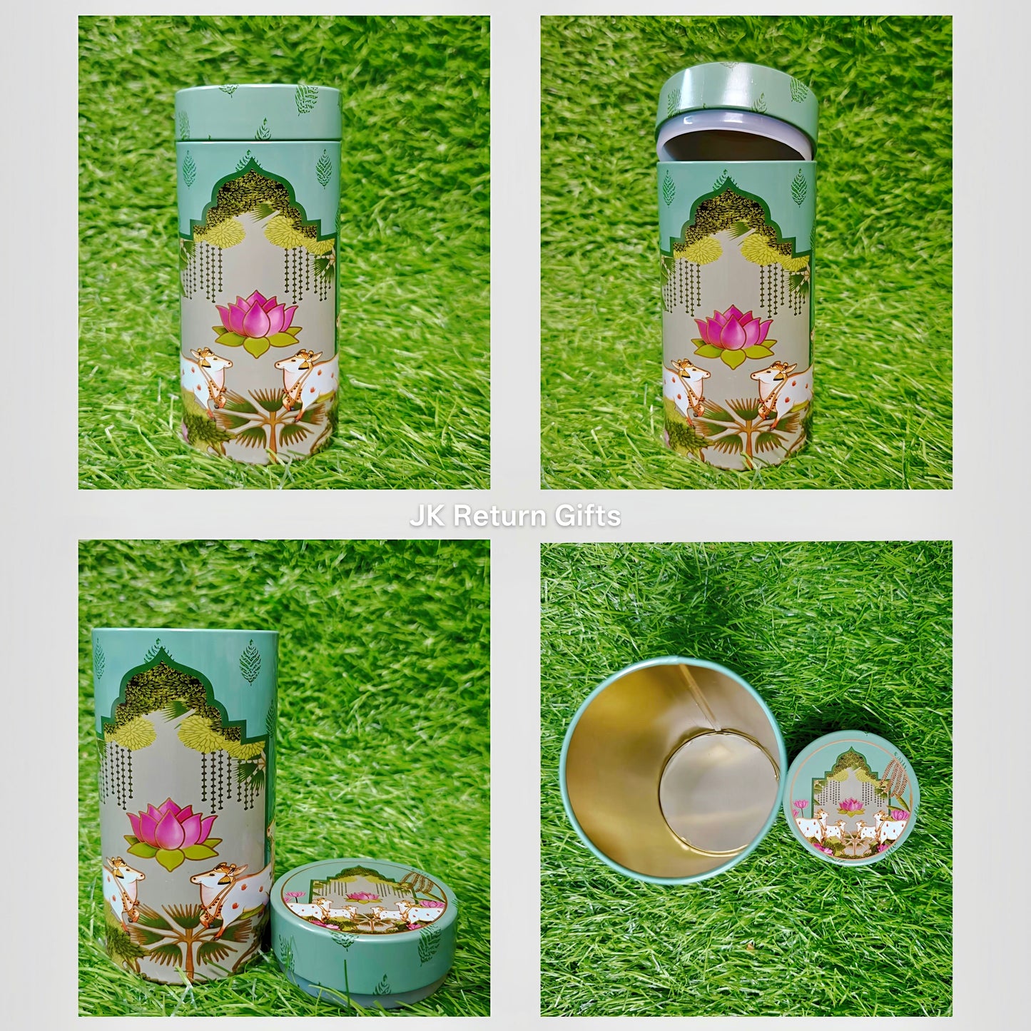 Printed Tin Jar - 6 inch | Budget Friendly Return Gifts