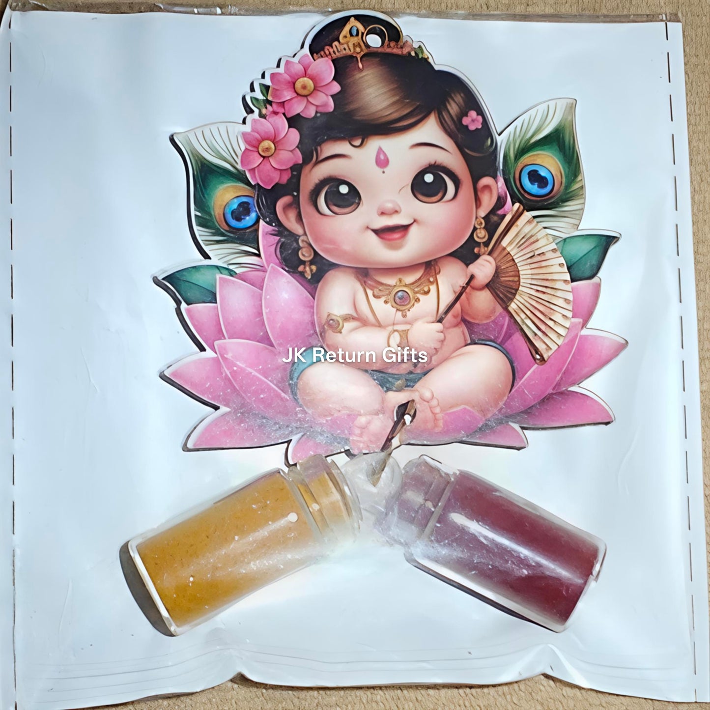 Vibrant Haldi Kumkum set with Magnet - Unique return gifts for any occasion!