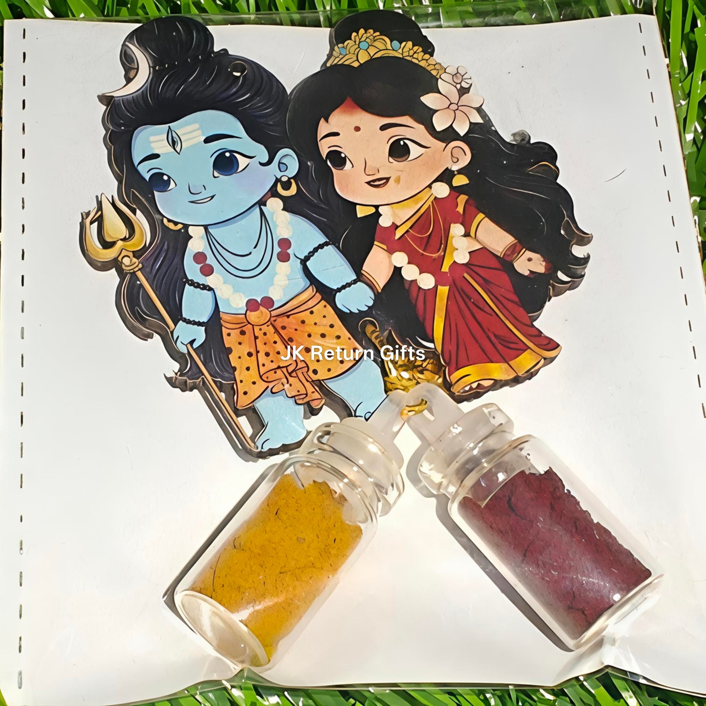 Vibrant Haldi Kumkum set with Magnet - Unique return gifts for any occasion!