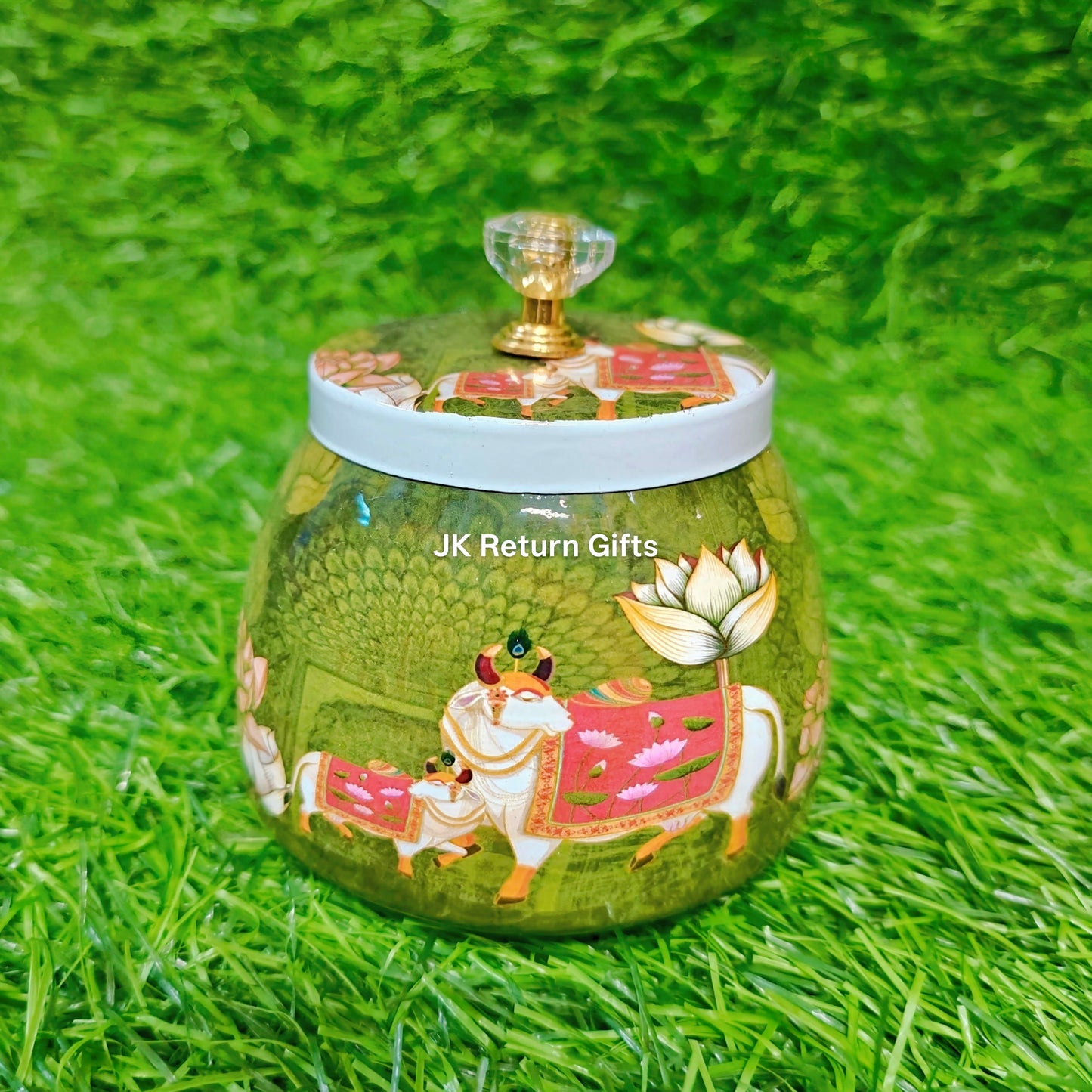 Pichwai Metal Jars