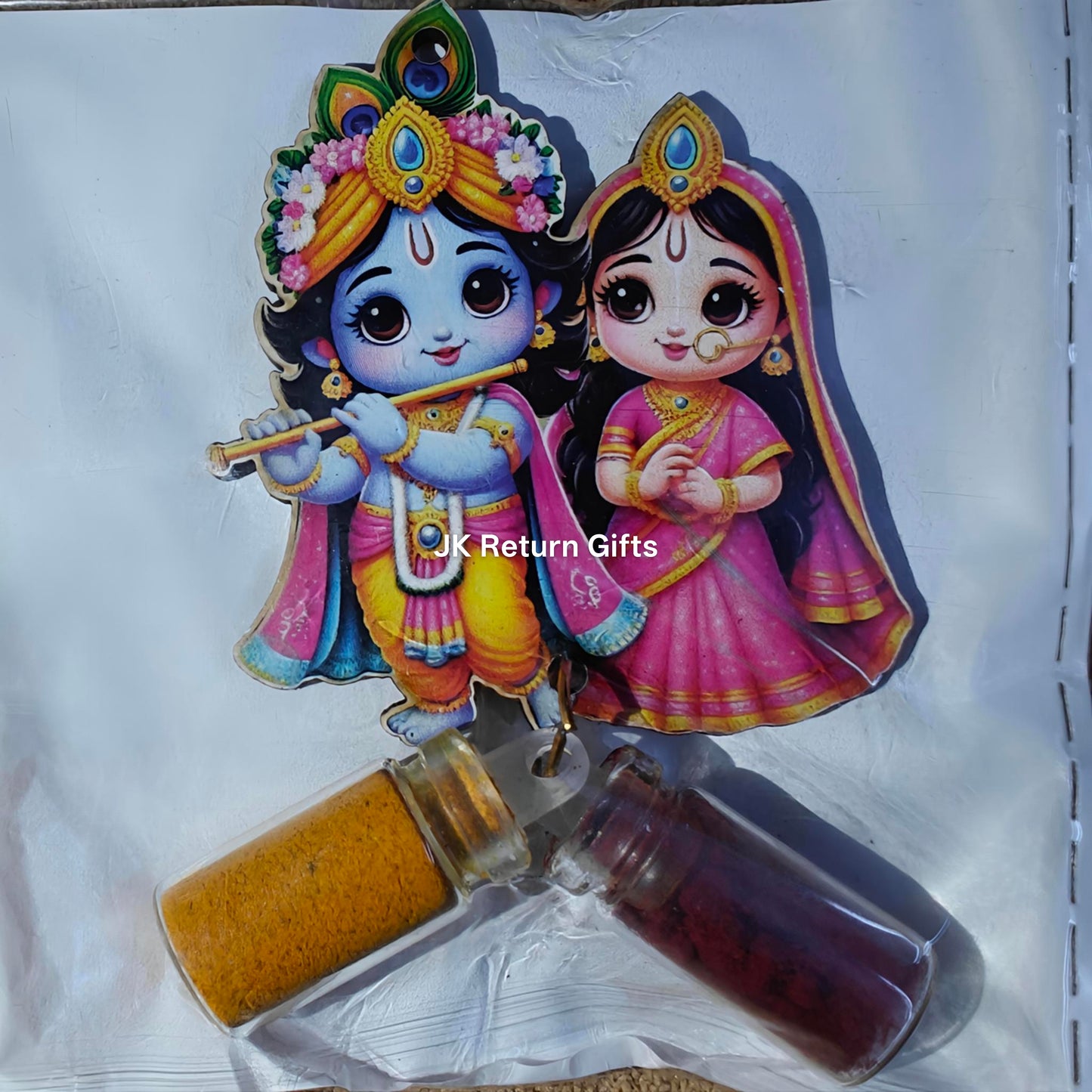 Vibrant Haldi Kumkum set with Magnet - Unique return gifts for any occasion!