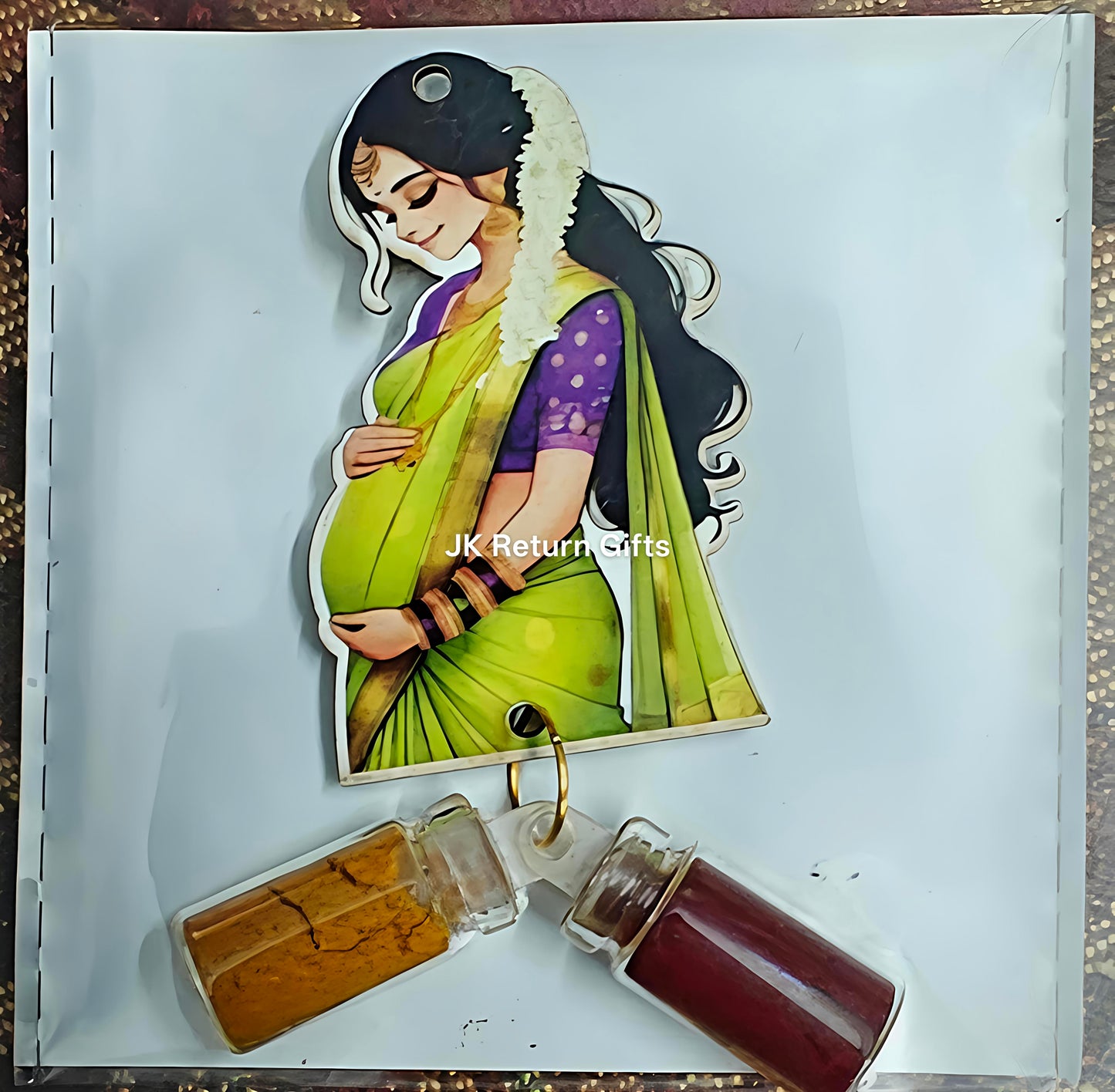Vibrant Haldi Kumkum set with Magnet - Unique return gifts for any occasion!