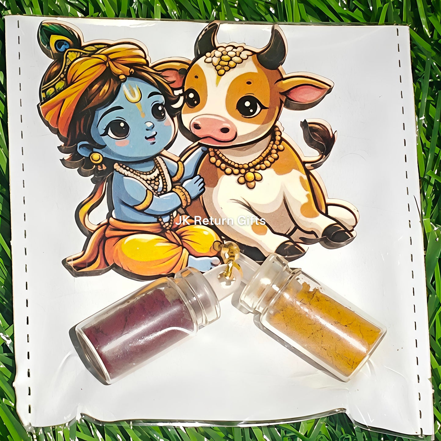 Vibrant Haldi Kumkum set with Magnet - Unique return gifts for any occasion!