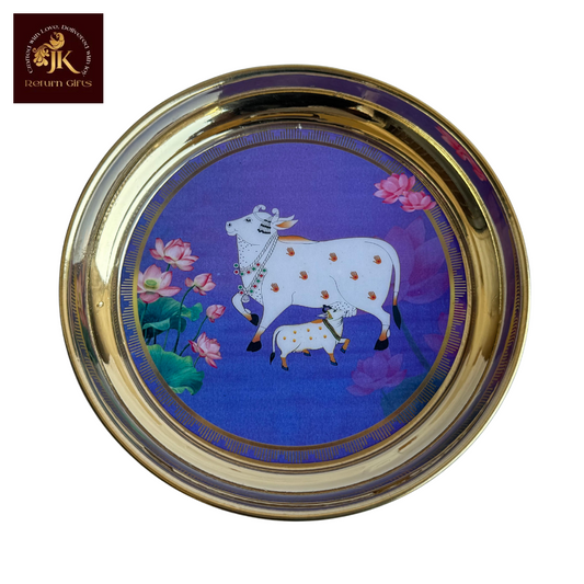 Pichwai Brass Plate