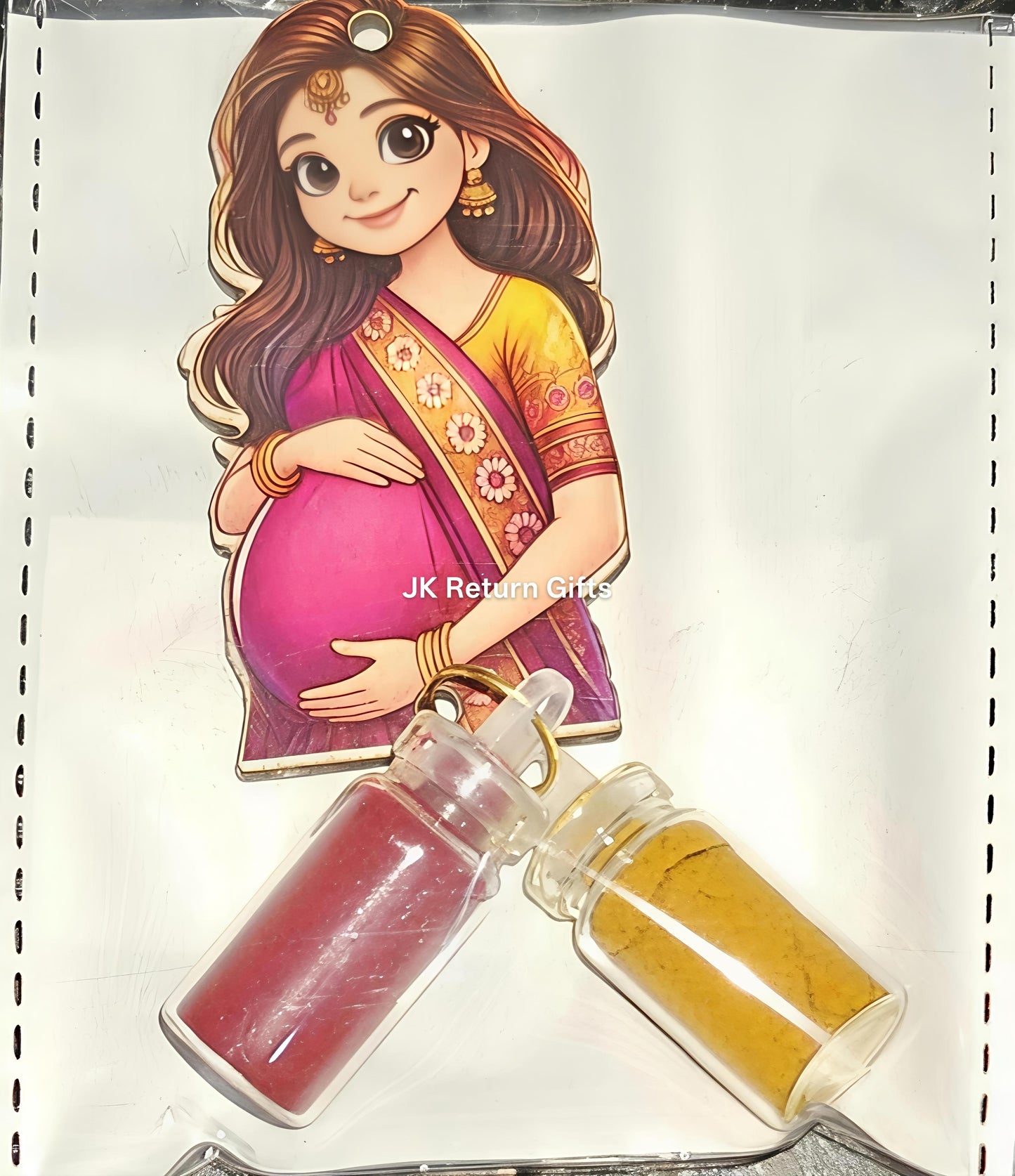 Vibrant Haldi Kumkum set with Magnet - Unique return gifts for any occasion!