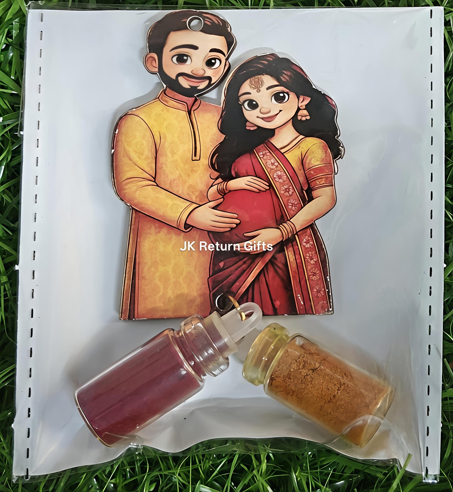 Vibrant Haldi Kumkum set with Magnet - Unique return gifts for any occasion!