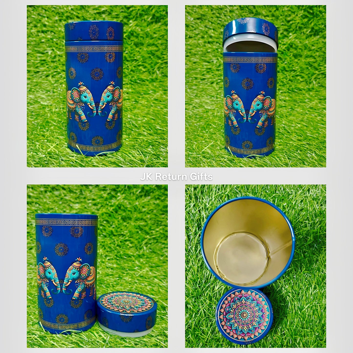 Printed Tin Jar - 6 inch | Budget Friendly Return Gifts